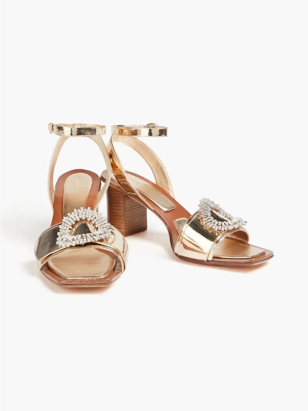 ALEXANDRE BIRMAN Madelina Summer 60 Embellished Mirrored-Leather Sandals